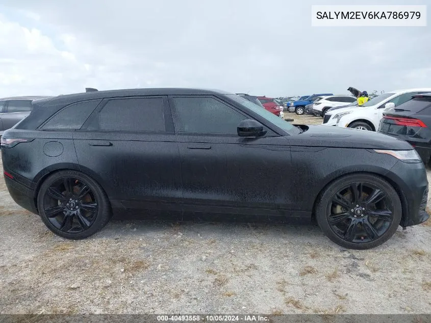 2019 Land Rover Range Rover Velar R-Dynamic Hse VIN: SALYM2EV6KA786979 Lot: 40493558