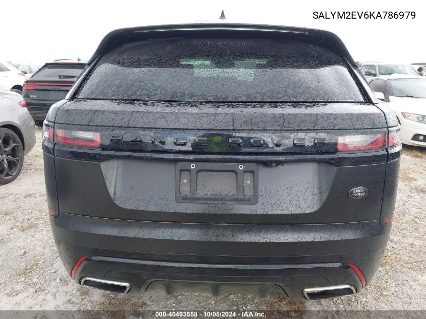 2019 Land Rover Range Rover Velar R-Dynamic Hse VIN: SALYM2EV6KA786979 Lot: 40493558