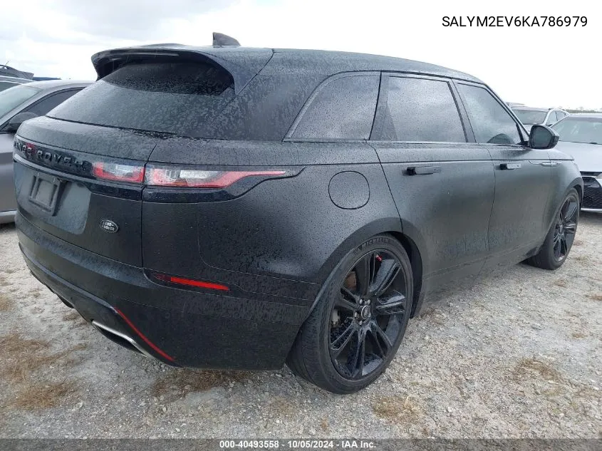 2019 Land Rover Range Rover Velar R-Dynamic Hse VIN: SALYM2EV6KA786979 Lot: 40493558