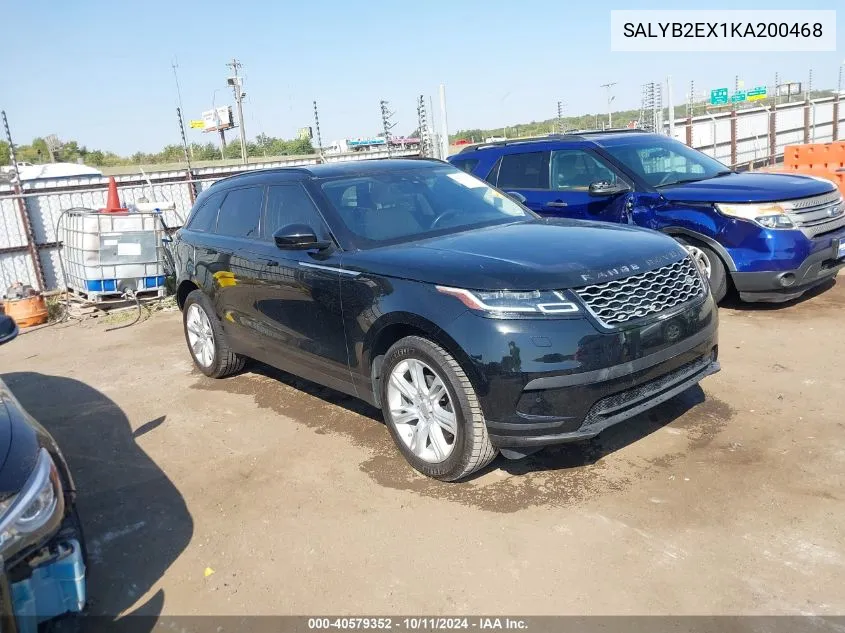 2019 Land Rover Range Rover Velar P250 S VIN: SALYB2EX1KA200468 Lot: 40579352