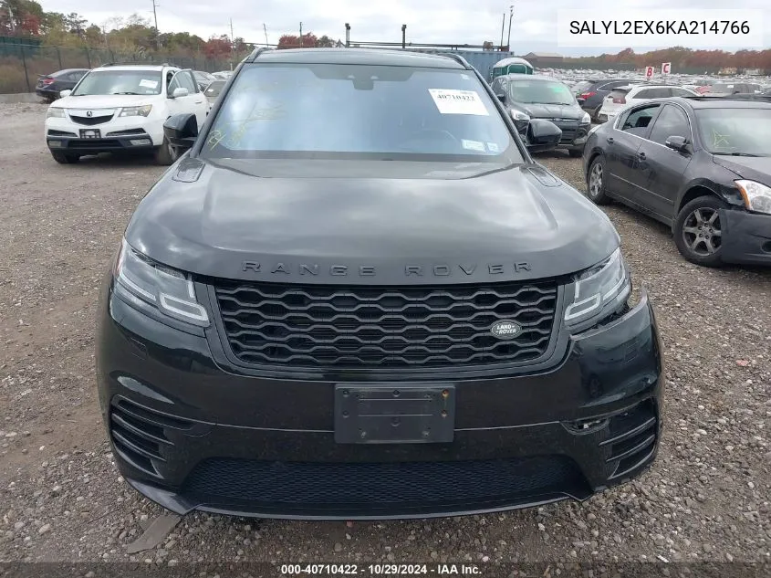 2019 Land Rover Range Rover Velar P250 R-Dynamic Se VIN: SALYL2EX6KA214766 Lot: 40710422