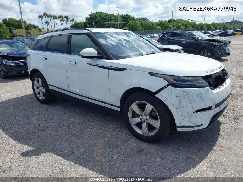 2019 Land Rover Range Rover Velar P250 S VIN: SALYB2EX5KA779948 Lot: 40823379