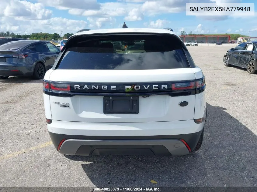 2019 Land Rover Range Rover Velar P250 S VIN: SALYB2EX5KA779948 Lot: 40823379