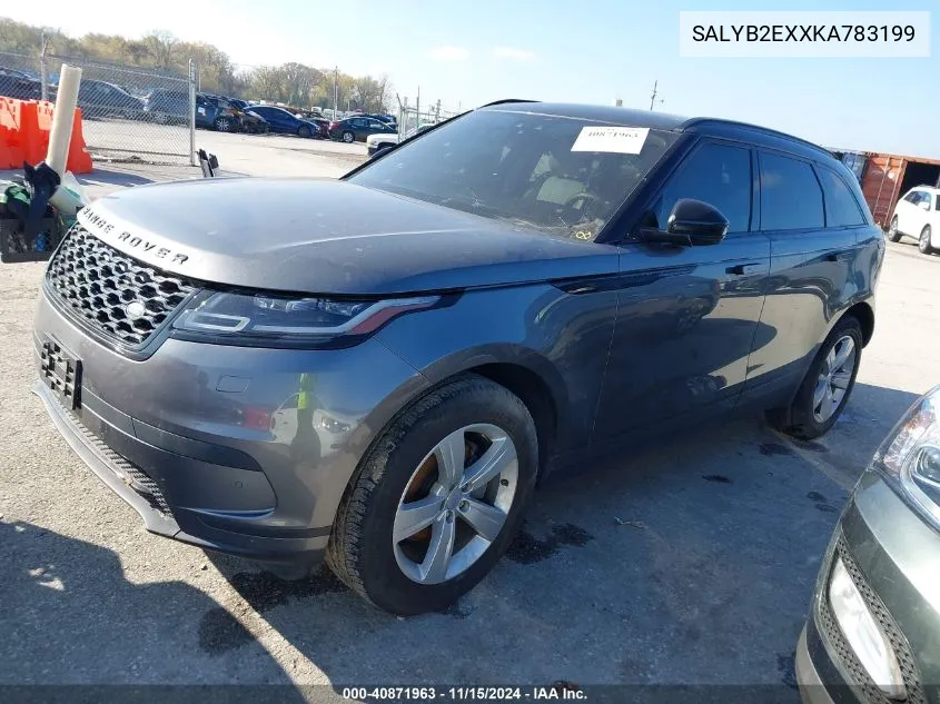 2019 Land Rover Range Rover Velar P250 S VIN: SALYB2EXXKA783199 Lot: 40871963