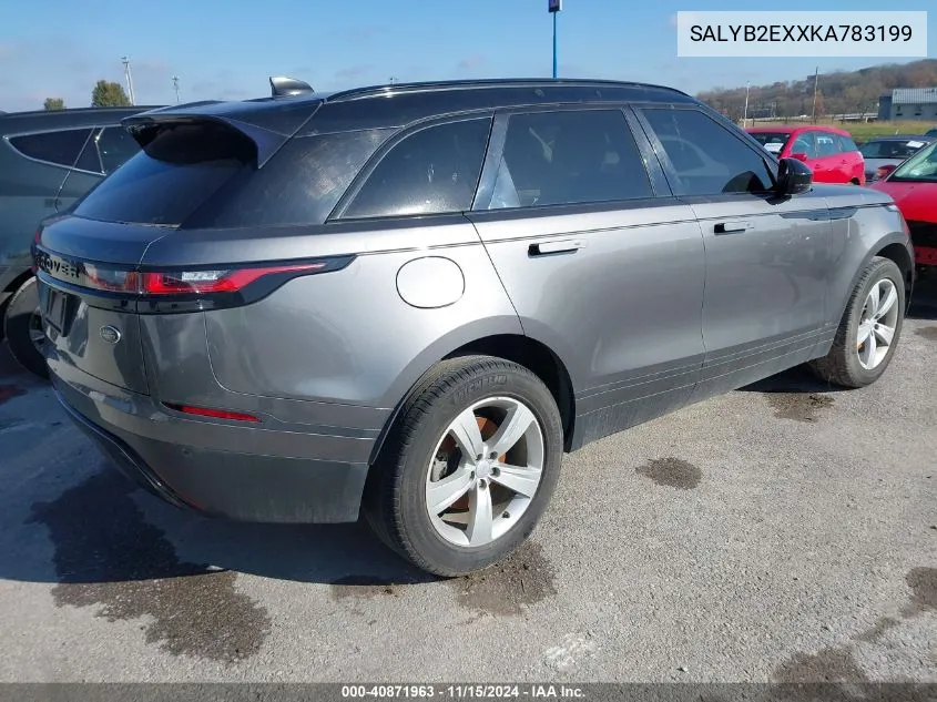 2019 Land Rover Range Rover Velar P250 S VIN: SALYB2EXXKA783199 Lot: 40871963