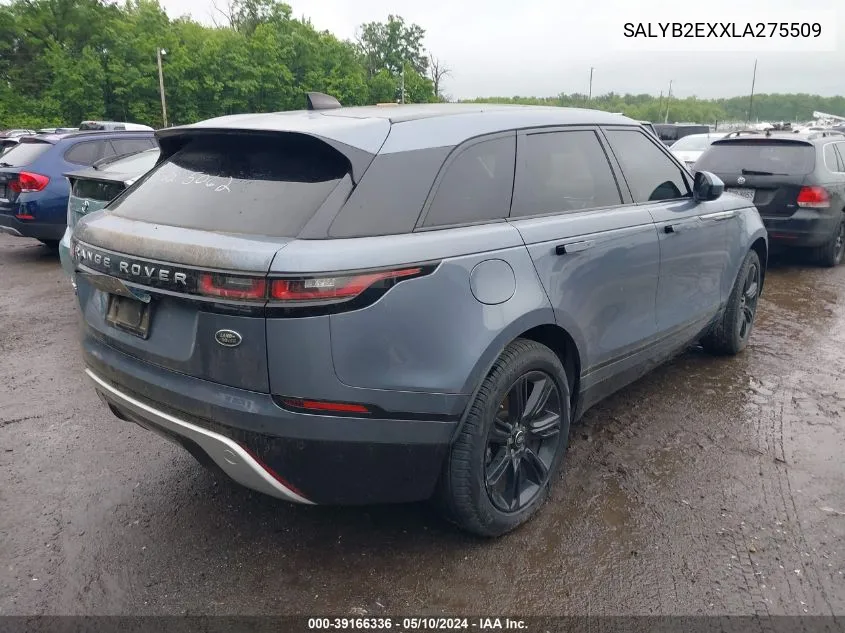 2020 Land Rover Range Rover Velar P250 S VIN: SALYB2EXXLA275509 Lot: 39166336