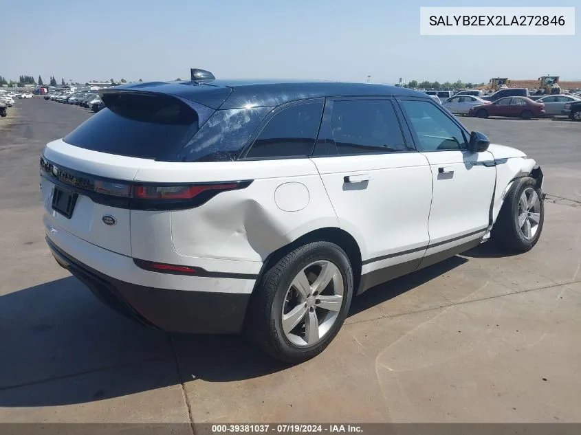 2020 Land Rover Range Rover Velar P250 S VIN: SALYB2EX2LA272846 Lot: 39381037