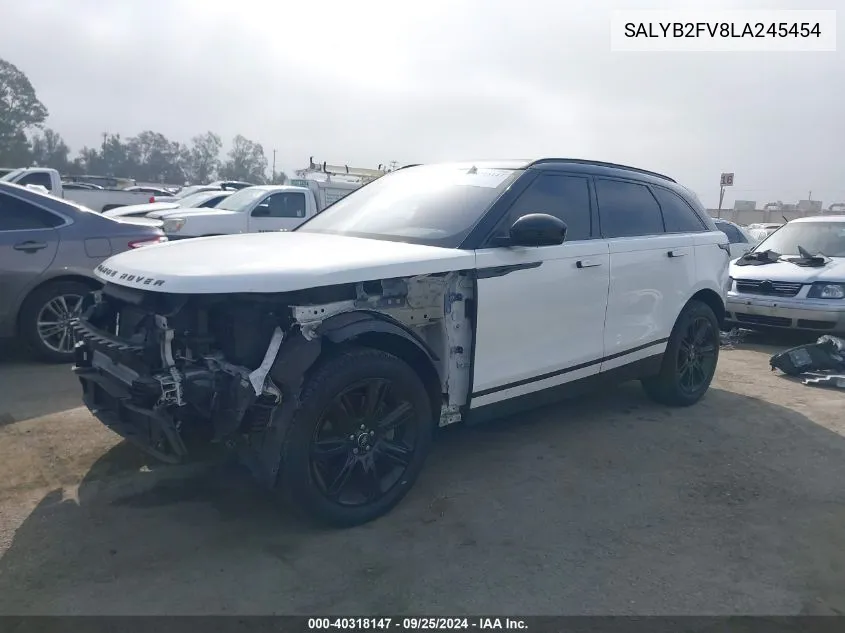 2020 Land Rover Range Rover Velar P340 S VIN: SALYB2FV8LA245454 Lot: 40318147