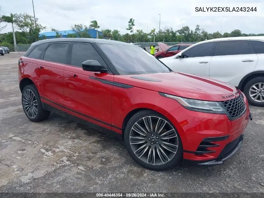 2020 Land Rover Range Rover Velar P250 R-Dynamic S VIN: SALYK2EX5LA243244 Lot: 40446354