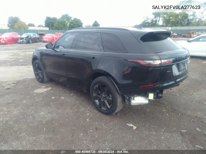 2020 Land Rover Range Rover Velar P340 R-Dynamic S VIN: SALYK2FV0LA277623 Lot: 40466725