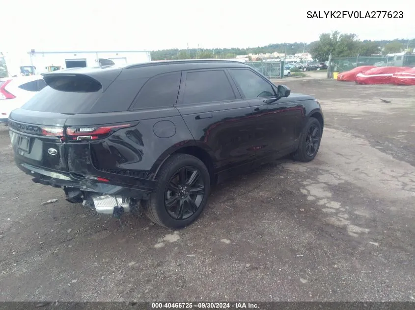 2020 Land Rover Range Rover Velar P340 R-Dynamic S VIN: SALYK2FV0LA277623 Lot: 40466725