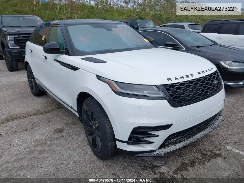 2020 Land Rover Range Rover Velar R-Dynamic S VIN: SALYK2EX0LA273221 Lot: 40476576