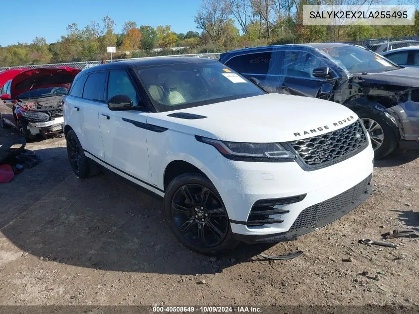 2020 Land Rover Range Rover Velar P250 R-Dynamic S VIN: SALYK2EX2LA255495 Lot: 40508649