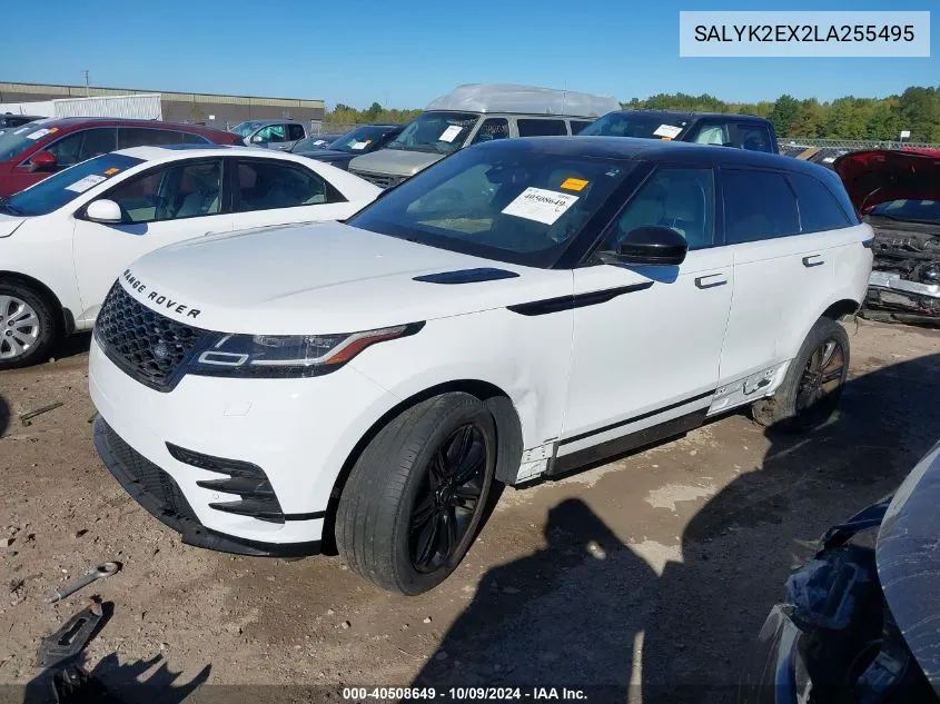 2020 Land Rover Range Rover Velar P250 R-Dynamic S VIN: SALYK2EX2LA255495 Lot: 40508649