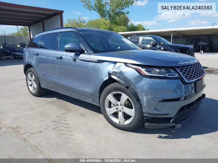 2020 Land Rover Range Rover Velar P250 S VIN: SALYB2EX4LA240383 Lot: 40693664