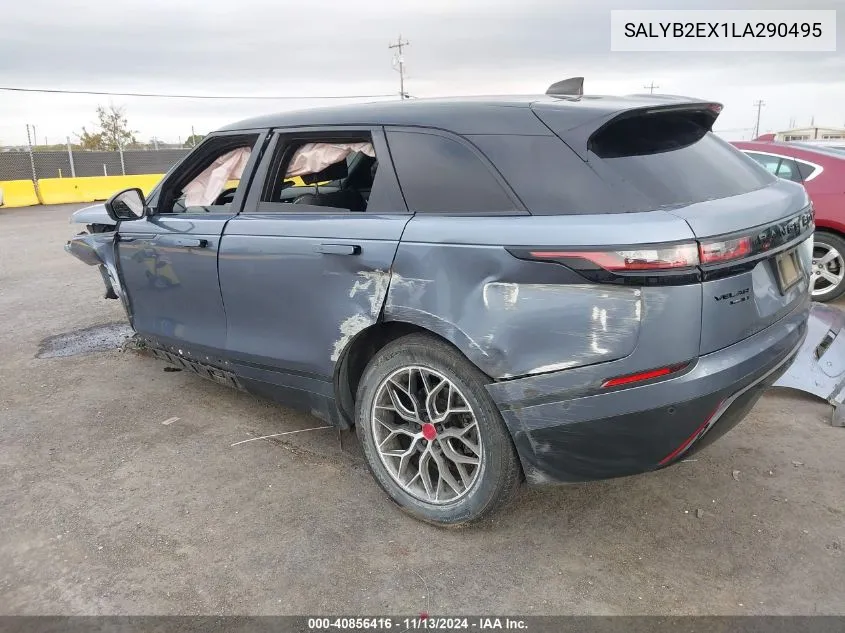 2020 Land Rover Range Rover Velar P250 S VIN: SALYB2EX1LA290495 Lot: 40856416