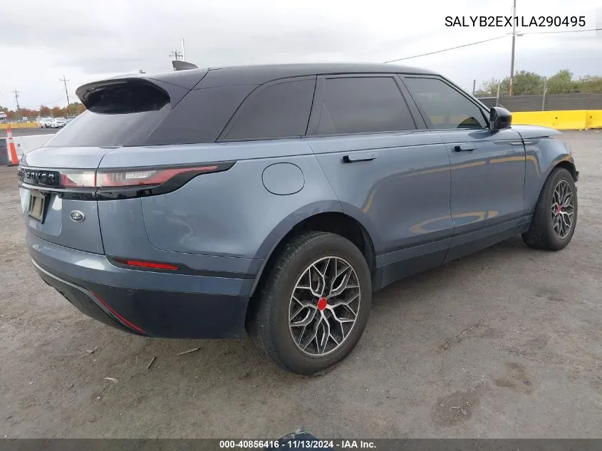 2020 Land Rover Range Rover Velar P250 S VIN: SALYB2EX1LA290495 Lot: 40856416