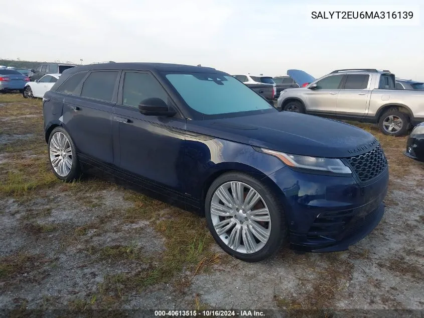 2021 Land Rover Range Rover Velar P340 R-Dynamic S VIN: SALYT2EU6MA316139 Lot: 40613515