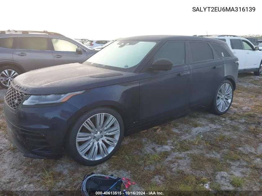 2021 Land Rover Range Rover Velar P340 R-Dynamic S VIN: SALYT2EU6MA316139 Lot: 40613515