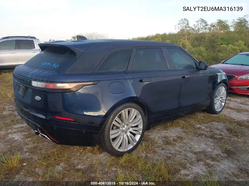 2021 Land Rover Range Rover Velar P340 R-Dynamic S VIN: SALYT2EU6MA316139 Lot: 40613515