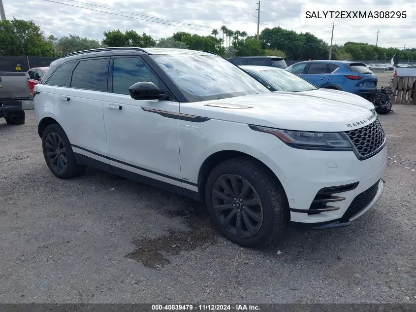 2021 Land Rover Range Rover Velar P250 R-Dynamic S VIN: SALYT2EXXMA308295 Lot: 40839479