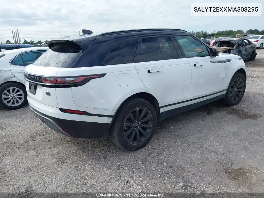 2021 Land Rover Range Rover Velar P250 R-Dynamic S VIN: SALYT2EXXMA308295 Lot: 40839479