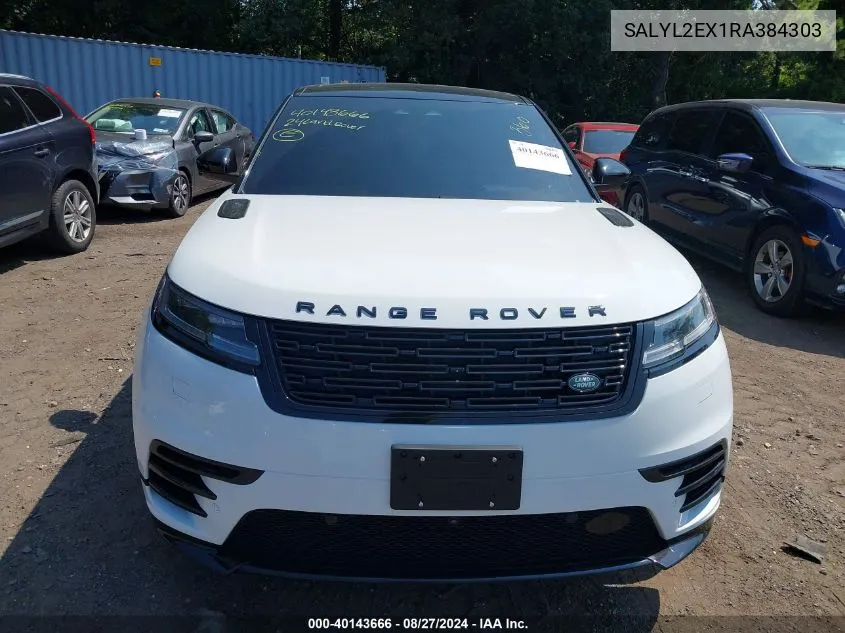 2024 Land Rover Range Rover Velar P250 Dynamic Se VIN: SALYL2EX1RA384303 Lot: 40143666