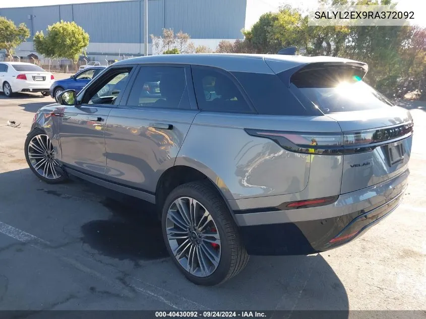 2024 Land Rover Range Rover Velar P250 Dynamic Se VIN: SALYL2EX9RA372092 Lot: 40430092