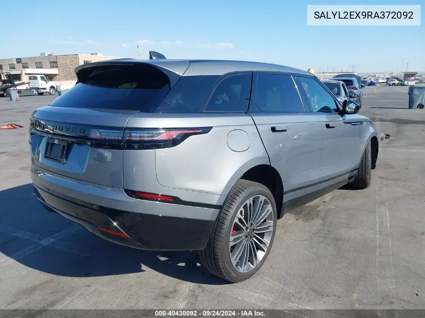 2024 Land Rover Range Rover Velar P250 Dynamic Se VIN: SALYL2EX9RA372092 Lot: 40430092