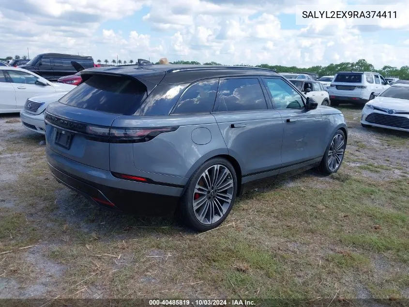 2024 Land Rover Range Rover Velar Dynamic Se VIN: SALYL2EX9RA374411 Lot: 40485819