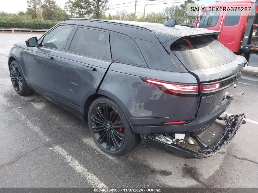 2024 Land Rover Range Rover Velar P250 Dynamic Se VIN: SALYL2EX6RA375287 Lot: 40794103