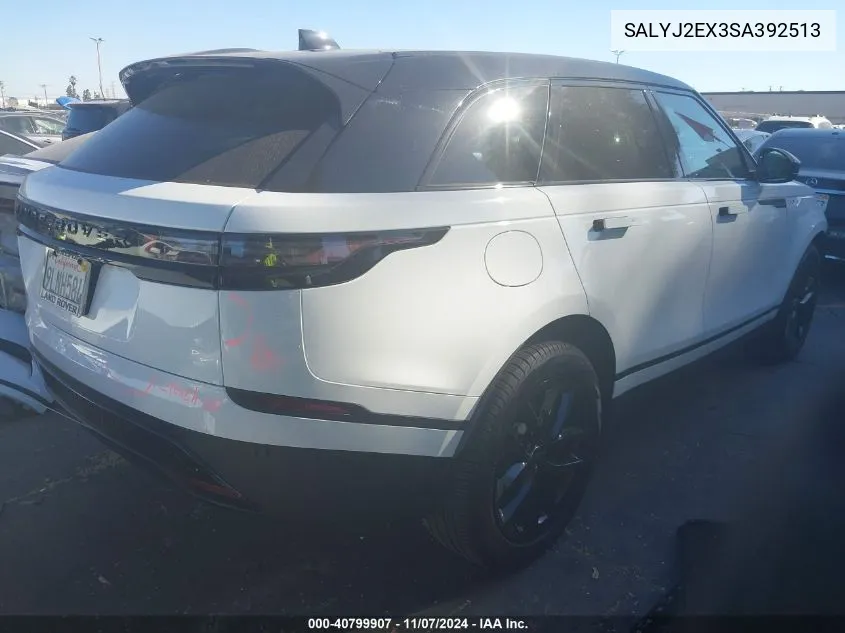 2025 Land Rover Range Rover Velar P250 S VIN: SALYJ2EX3SA392513 Lot: 40799907