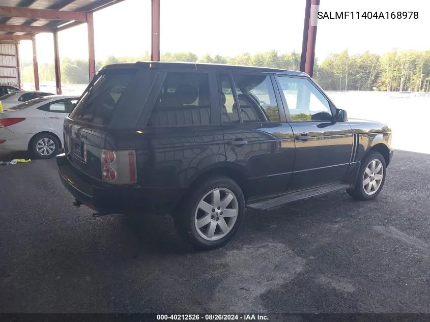 SALMF11404A168978 2004 Land Rover Range Rover Hse