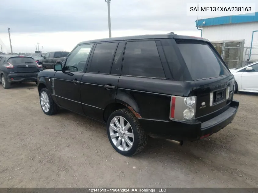 2006 Land Rover Range Rover VIN: SALMF134X6A238163 Lot: 12141513