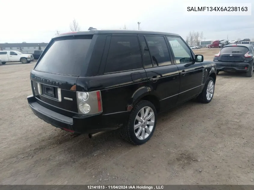 2006 Land Rover Range Rover VIN: SALMF134X6A238163 Lot: 12141513