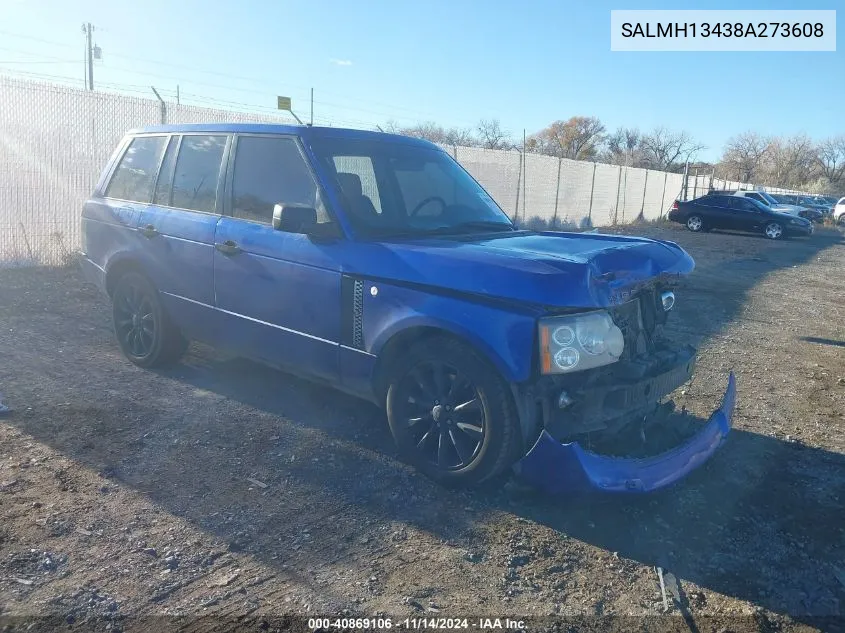 2008 Land Rover Range Rover Supercharged VIN: SALMH13438A273608 Lot: 40869106