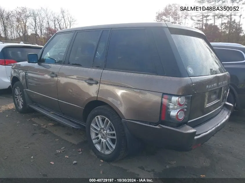 SALME1D48BA350052 2011 Land Rover Range Rover Hse