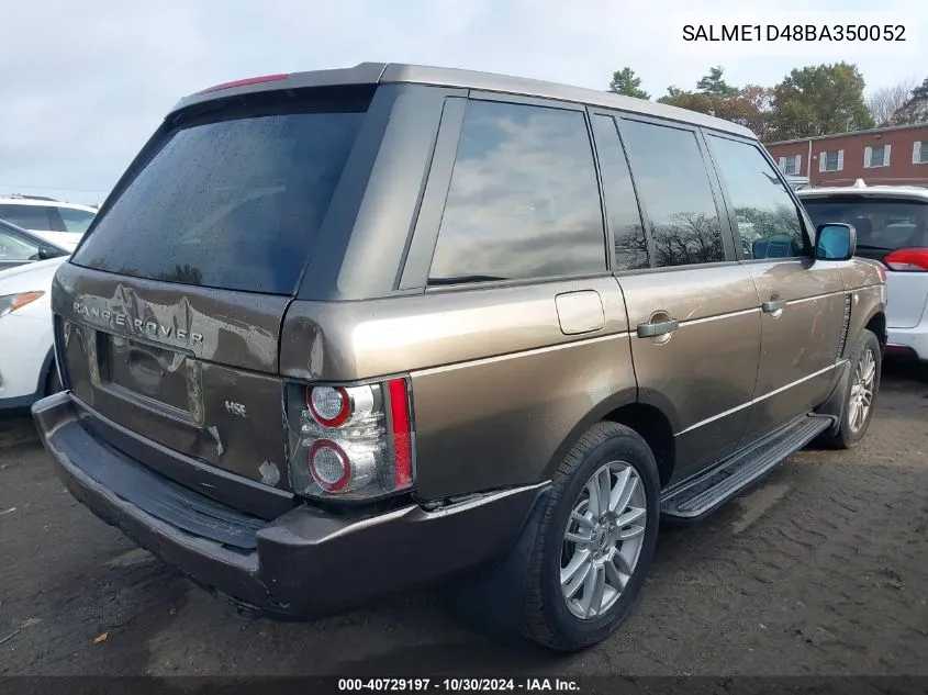 SALME1D48BA350052 2011 Land Rover Range Rover Hse