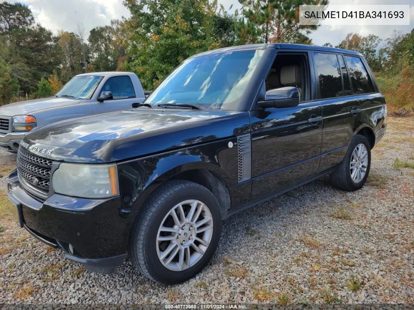 2011 Land Rover Range Rover Hse VIN: SALME1D41BA341693 Lot: 40773060