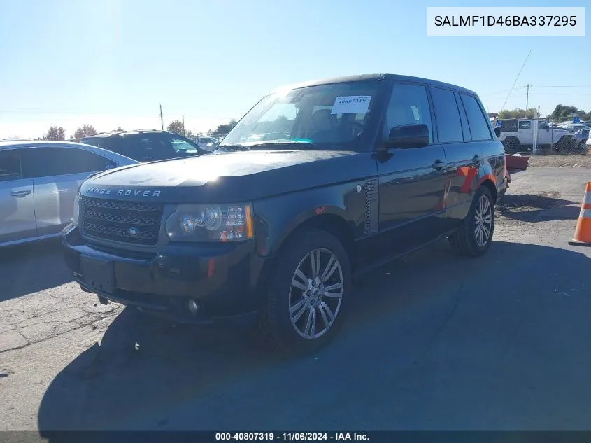 2011 Land Rover Range Rover Hse VIN: SALMF1D46BA337295 Lot: 40807319