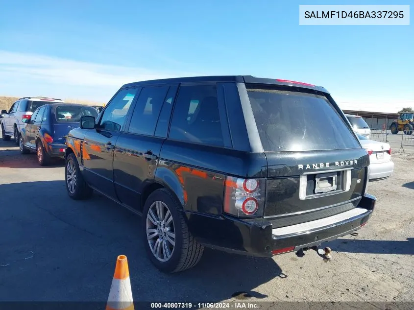 2011 Land Rover Range Rover Hse VIN: SALMF1D46BA337295 Lot: 40807319