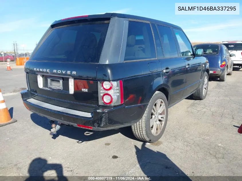 2011 Land Rover Range Rover Hse VIN: SALMF1D46BA337295 Lot: 40807319