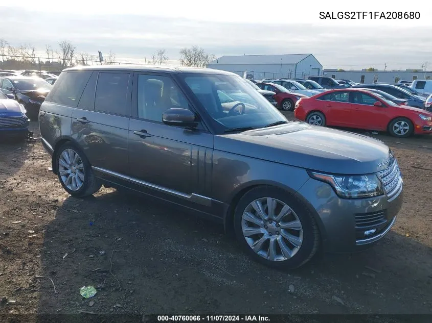 2015 Land Rover Range Rover 5.0L V8 Supercharged VIN: SALGS2TF1FA208680 Lot: 40760066