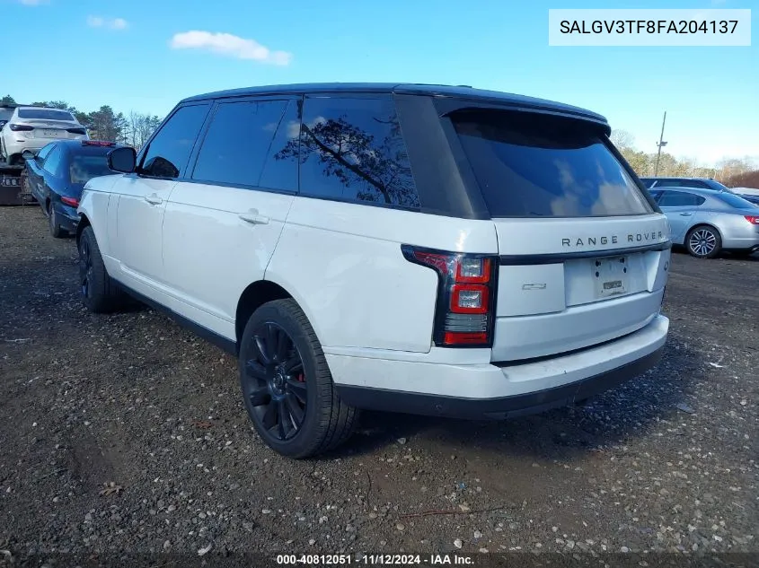 2015 Land Rover Range Rover 5.0L V8 Supercharged Autobiography VIN: SALGV3TF8FA204137 Lot: 40812051