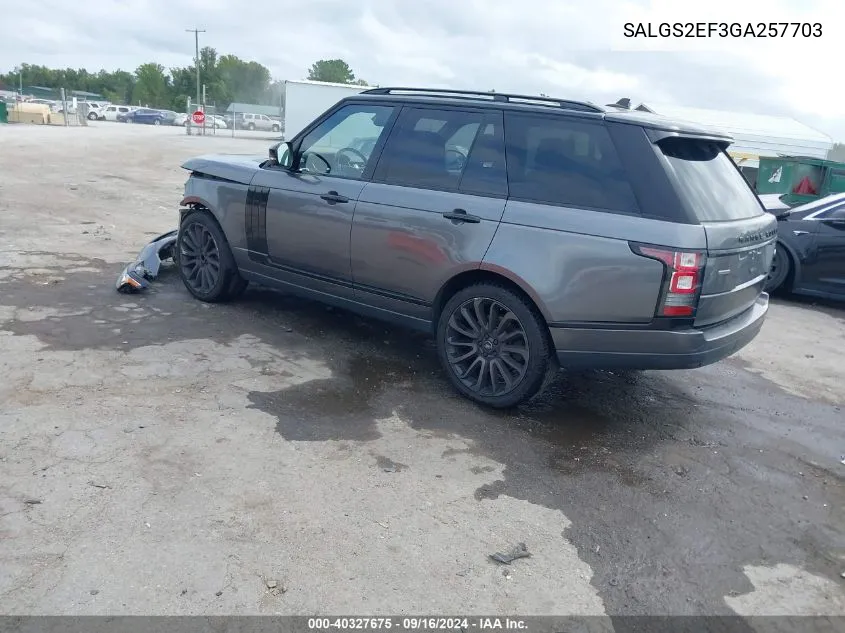 SALGS2EF3GA257703 2016 Land Rover Range Rover 5.0L V8 Supercharged