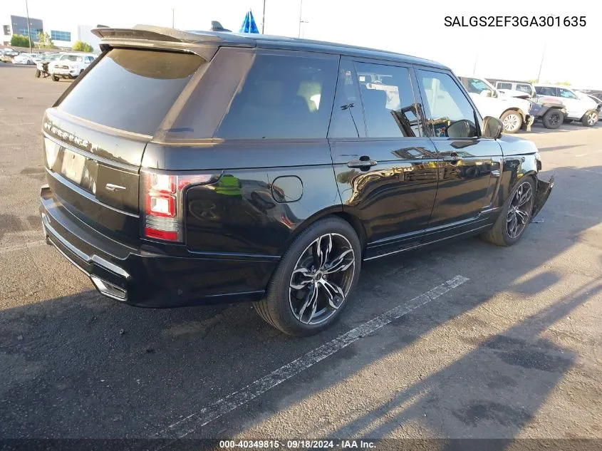 SALGS2EF3GA301635 2016 Land Rover Range Rover 5.0L V8 Supercharged