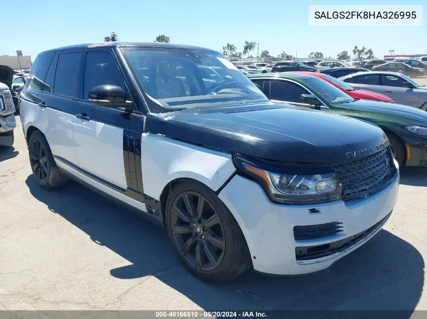 2017 Land Rover Range Rover Hse VIN: SALGS2FK8HA326995 Lot: 40533497