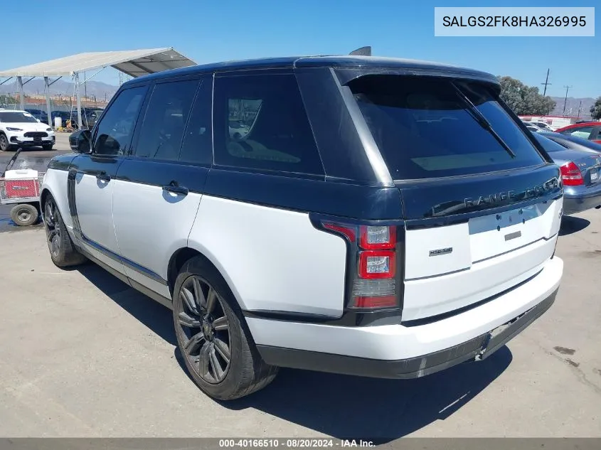 SALGS2FK8HA326995 2017 Land Rover Range Rover Hse