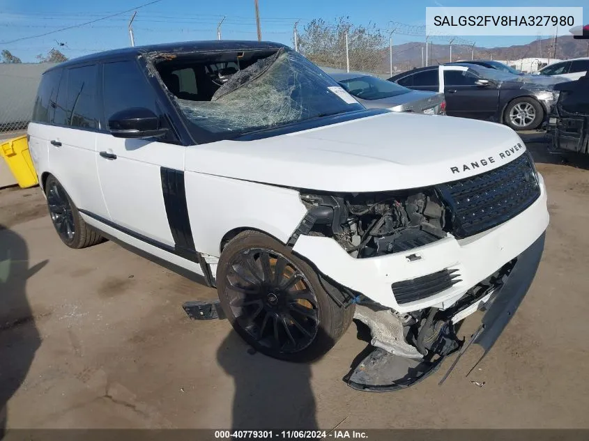 2017 Land Rover Range Rover 3.0L V6 Supercharged Hse VIN: SALGS2FV8HA327980 Lot: 40779301