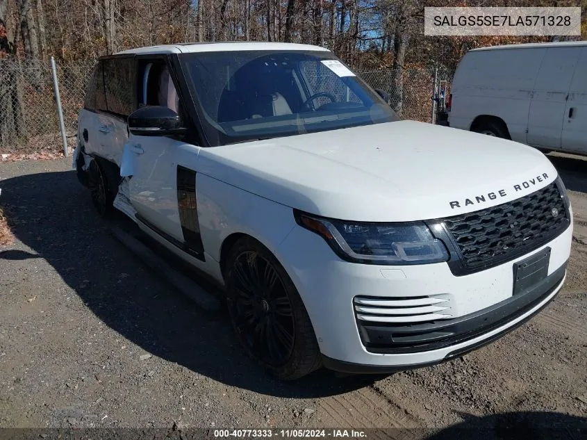 2020 Land Rover Range Rover Supercharged VIN: SALGS5SE7LA571328 Lot: 40773333